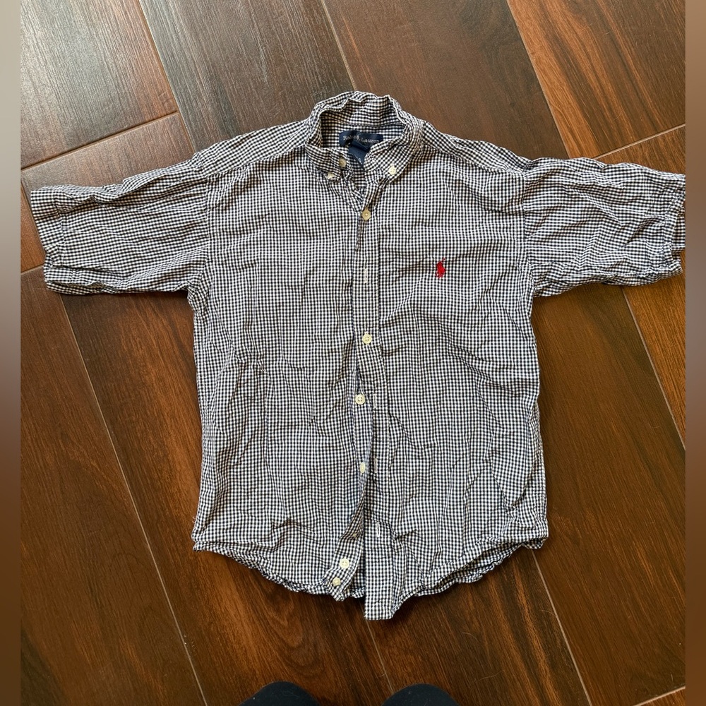 Navy & white short sleeve Polo